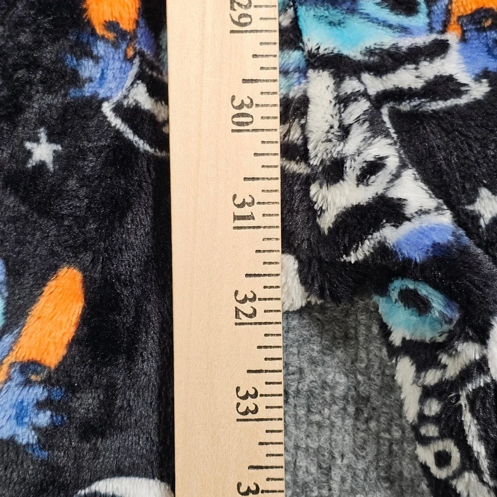 Disney Stitch Halloween Skeleton Union Suit Pajamas M 8-10 Hooded Onesie Costume